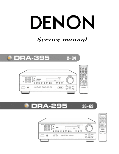 Denon DRA295, DRA395 receiver