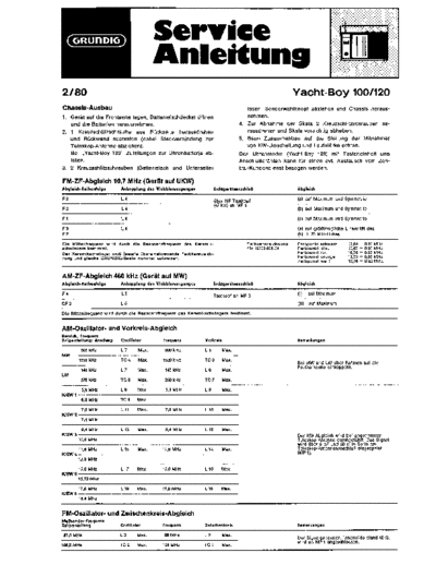 Grundig Yacht-Boy 100/120 service manual