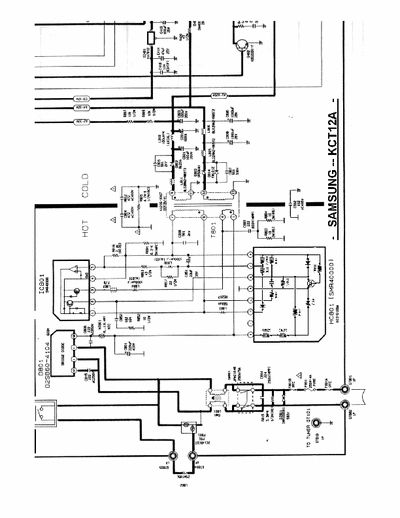 SAMSUNG CN-3338VB Diagrama que resulta de integrar un esquema de HIS0169C (gentileza Kairos) al sector fuente de chasis KCT12A.
Cordiales saludos.
Alberto Fuentes.