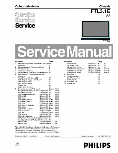 PHILIPS LCD TV Service Manual