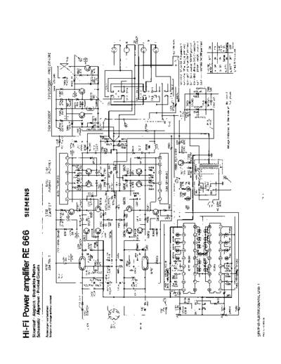 Siemens HiFi Power amplifier RE 666 service manual