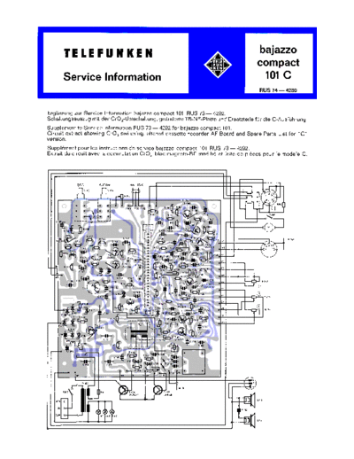 Telefunken bajazzo compact 101 C service manual