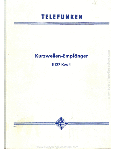Telefunken telefunken e127 in german  Telefunken telefunken_e127_in_german.pdf