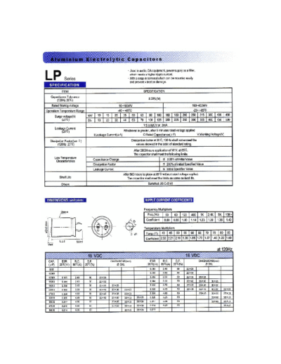 Chang-Chang [snap-in] LP Series  . Electronic Components Datasheets Passive components capacitors Chang-Chang chang-chang [snap-in] LP Series.pdf