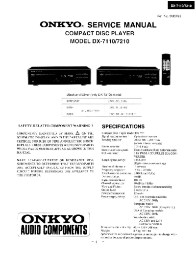ONKYO hfe onkyo dx-7110 7210 service  ONKYO Audio DX-7210 hfe_onkyo_dx-7110_7210_service.pdf