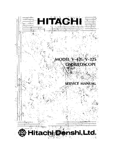 Hitachi Hitachi V425 Oscilloscope Service Manual-Hitachi V425 V225 Service Manual  Hitachi Oscilloscope Hitachi_V425_Oscilloscope_Service_Manual-Hitachi_V425_V225_Service_Manual.pdf