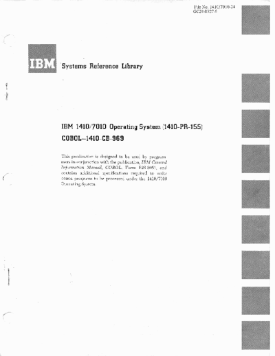 IBM GC28-0327-5 1410 OS Cobol  IBM 1410 GC28-0327-5_1410_OS_Cobol.pdf