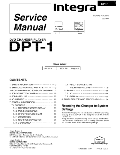 ONKYO hfe   integra dpt-1 service en  ONKYO DVD Integra DPT-1 hfe_onkyo_integra_dpt-1_service_en.pdf