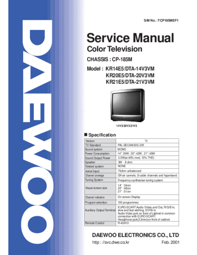 Daewoo cp-185m 136  Daewoo TV cp-185m_136.pdf