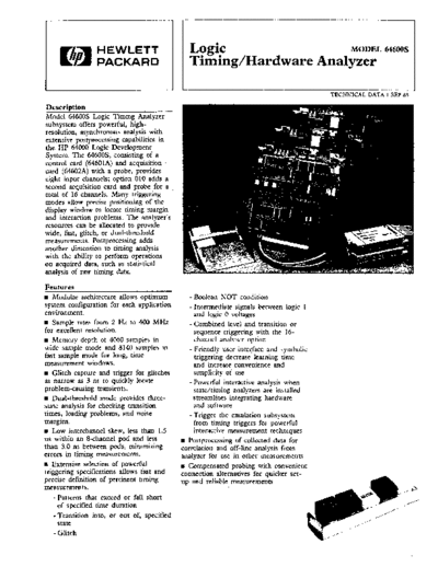 HP 5953-9224 Logic Timing Hardware Analyzer Sep-1983  HP 64000 brochures 5953-9224_Logic_Timing_Hardware_Analyzer_Sep-1983.pdf