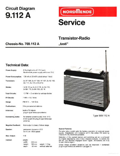 Nordmende hfe   tasti 9-112a service info en de  Nordmende Audio Tasti 9.112A hfe_nordmende_tasti_9-112a_service_info_en_de.pdf