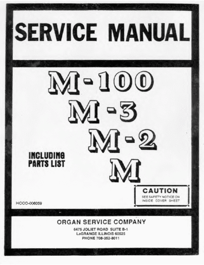 . Various M100Mm2m3SvcMan text  . Various SM scena Hammond M100Mm2m3SvcMan_text.pdf