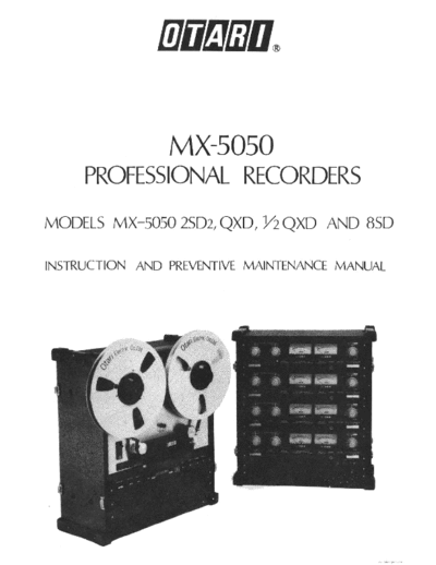 OTARI hfe   mx-5050 2sd2 qxd 8sd service oim-1004e  . Rare and Ancient Equipment OTARI Tape Deck MX-5050 hfe_otari_mx-5050_2sd2_qxd_8sd_service_oim-1004e.pdf