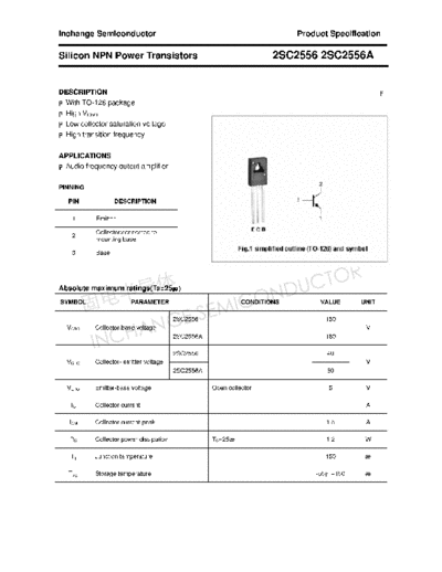 Inchange Semiconductor 2sc2556 2sc2556a  . Electronic Components Datasheets Active components Transistors Inchange Semiconductor 2sc2556_2sc2556a.pdf