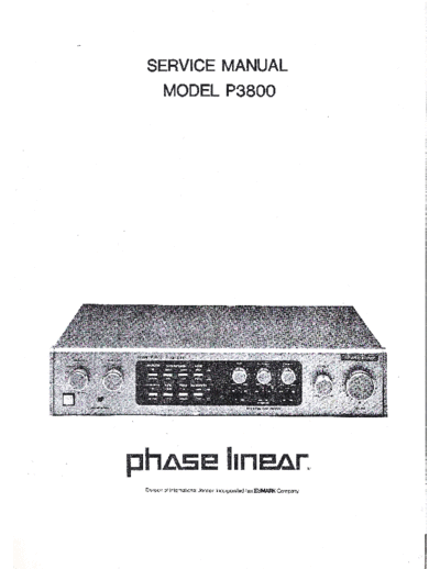PHASE LINEAR Phase-Linear-P-3800-Service-Manual  . Rare and Ancient Equipment PHASE LINEAR Audio Phase-Linear-P-3800-Service-Manual.pdf