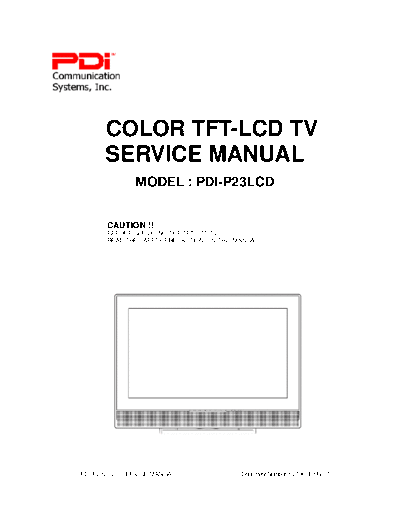 PDI PDI-LCD+TV+-PDI-P.23+LCD+TV+Scheme  . Rare and Ancient Equipment PDI LCD PDI-P23LCD PDI-LCD+TV+-PDI-P.23+LCD+TV+Scheme.pdf