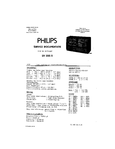 Philips BX998A  Philips Historische Radios BX998A BX998A.pdf
