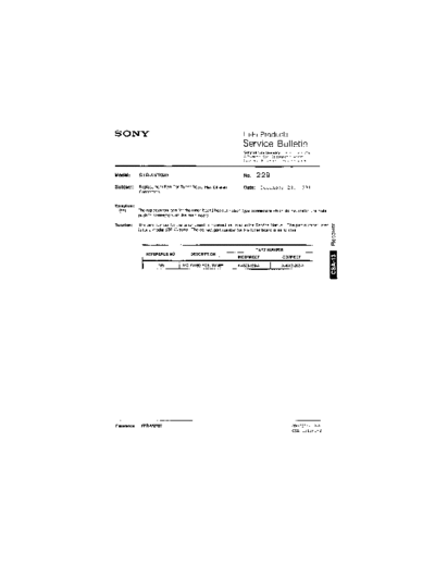 Sony HFP0229  Sony HiFi Service Bulletin HFP0229.PDF