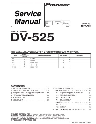 Pioneer DV-525  Pioneer DV DV-525 DV-525.pdf