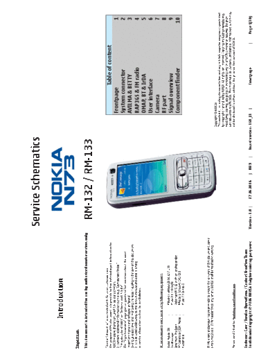 NOKIA N73 schematics  NOKIA Mobile Phone Nokia_N73 N73_schematics N73_schematics.pdf