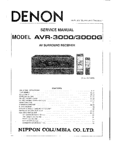 DENON  AVR-3000  DENON AV Surround Receiver AV Surround Receiver Denon - AVR-3000  AVR-3000.PDF