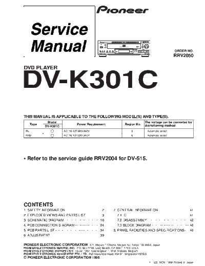 Pioneer DV-K301C  Pioneer DV DV-K301C DV-K301C.pdf