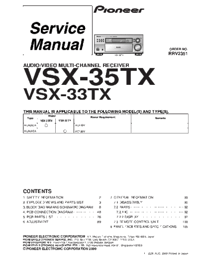 Pioneer VSX-35 & VSX-33  Pioneer VSX VSX-35 & VSX-33 VSX-35 & VSX-33.pdf