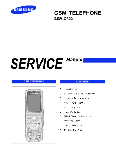 Samsung SGH-C300 service manual  Samsung GSM Samsung SGH-C300 service manual.pdf