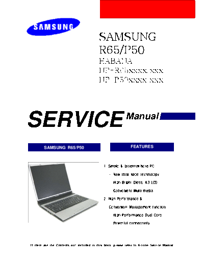 Samsung 01 Cover  Samsung Laptop NP-R65      Samsung NP-R65 01_Cover.pdf