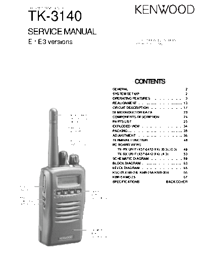 Kenwood B51-8631-00  Kenwood UHF FM Transceiver UHF FM Transceiver Kenwood TK-3140 B51-8631-00.pdf