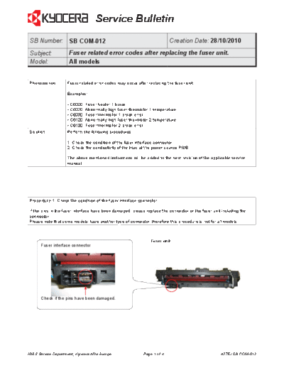 Kyocera COM 012  Kyocera Printer FS-2020-3920-4020 SERVICEBULLETINS COM 012.pdf